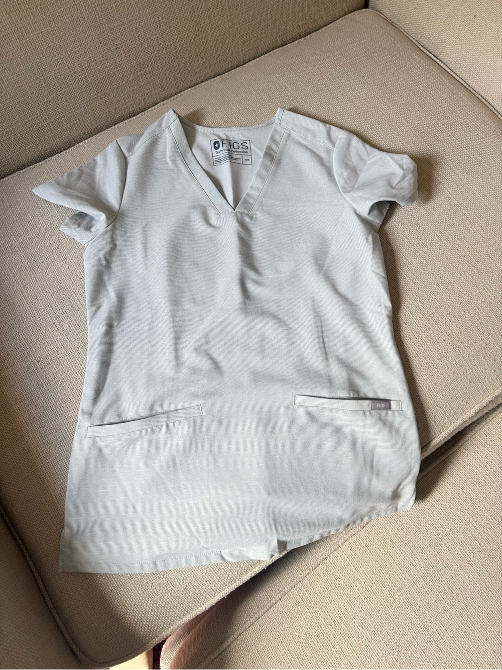 Figs Technical Collection Scrub Top in rare space Gray